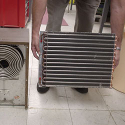 A crawl space cold coil comparison