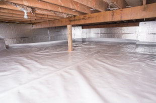 crawl space vapor barrier in Smiths Falls installed by our contractors