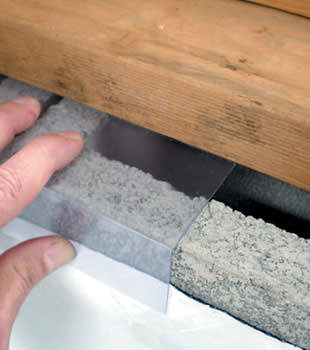 Block wall clear covering for wet crawl spaces in Perth