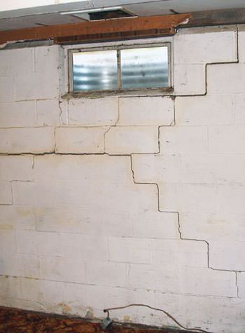 severe bowing and buckling of foundation walls in Vanier
