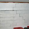 A buckling foundation wall in a Manotick home.