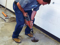 Coring the concrete of a concrete slab floor in Arnprior