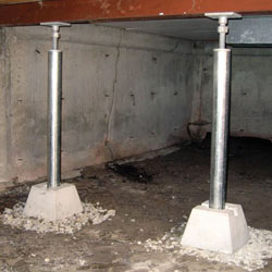 Installed crawl space jack post system in Cumberland
