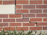 stair step cracking on a foundation wall in Nepean