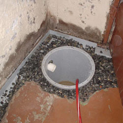 Installing a sump in a sump pump liner in a Orleans home