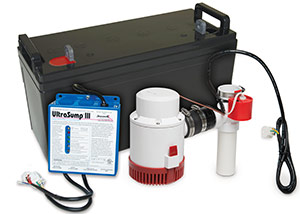 a battery backup sump pump system in Rockland