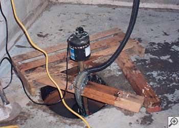 A Rockcliffe sump pump system that failed and lead to a basement flood.