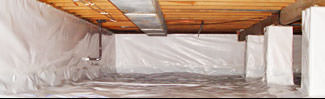 an encapsulated crawl space system in Smiths Falls