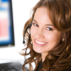 A basement waterproofing customer service specialist in Richmond scheduling an appointment.