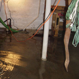 Foundation flooding in a Vanier,Ontario home