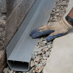 installing a drain tile system in a Manotick home